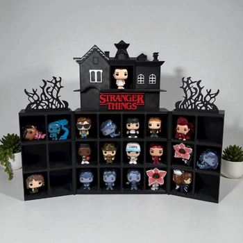 Полка Раскладной Дом для Фигурок Stranger Things Kinder Joy Funko Pop Stand / Display / Для 24 Фигурок из Сериала Очень странные дела