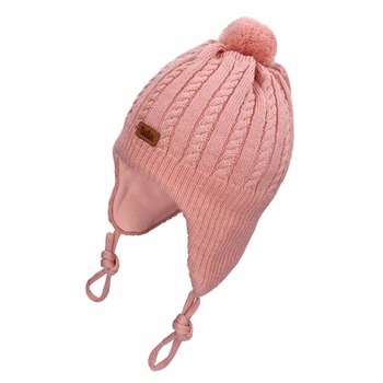 Зимова шапка для малюків tutu 05735 36-40 Пудра