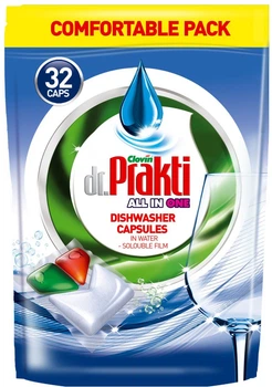 Капсули для миття посуду в посудомийній машині dr. Prakti 32 шт (5903855503045)