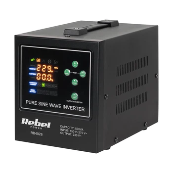 Источник бесперебойного питания REBEL POWER-500 LFP4 (ИБП) Rebel 300/500W 12v (Черный) RB-4026 (LiFePo4)