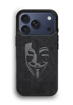 Чохол із преміальної Алькантари для iPhone 17 Pro Max Anony Mous черний