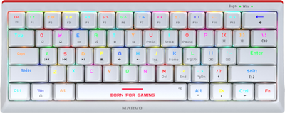 Клавіатура дротова Marvo KG962G Hecate 61R Jixian Red USB White (KG962G WH EN-R)