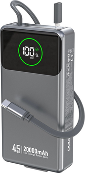 УМБ Dudao K31 Pro 20000 mAh 45W Gray (6977196682010)