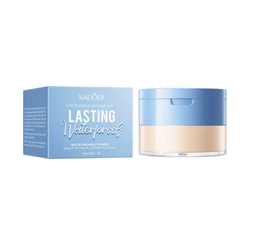 Пудра матова розсипчаста SADOER Lasting Waterproof №01 Natural 15 г (6942017809662)