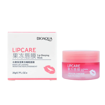 Ночная маска для губ BIOAQUA Lip Sleeping Mask с экстрактом клубники, 20 г (6947790779980)