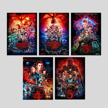 Набір постерів Stranger Things / Дивні дива / 5 шт / Плакати Дивні дива