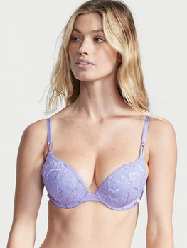 Кружевной бюстгальтер с пуш-ап сиреневого цвета VICTORIA'S SECRET Sexy Tee р. 80D/36D арт. 30488