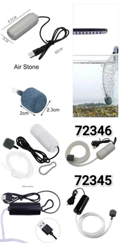 Компресор для акваріума до 100 літрів від Power bank! , від USB *Air-1 Black 1.5 л/хв USB*