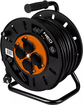 Подовжувач на котушці NEO Tools 90-175 на 4 розетки 50 м (5907558426571) (955555912285143) - Уцінка
