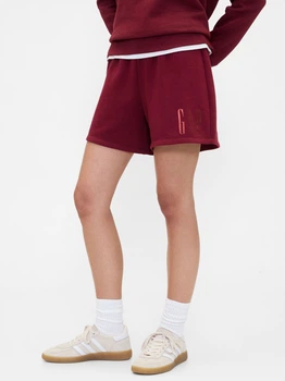 Спортивные шорты на флисе женские GAP 912114795 S Бордовые (1159846967)