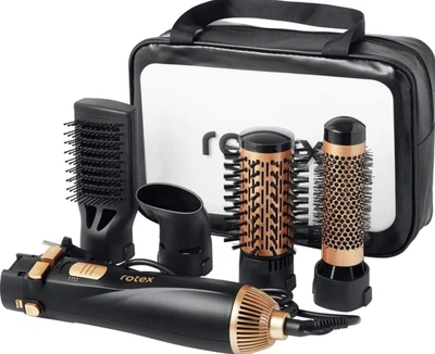 Фен-щітка Rotex RHC490-T AirBrush 4в1 стайлер Чорний