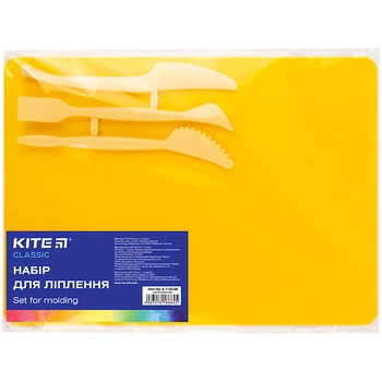 Доска для лепки 18x25 см + 3 стека желтый Classic K-1140-08 Kite, 67745