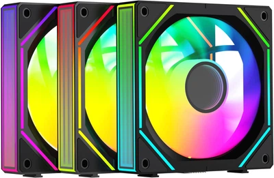 Набор трех вентиляторов для корпуса OCYPUS 120MM GAMMA F12 UNI BK ARGB 3 IN 1 (GAMMA-F12-BK3AM00U-GL)