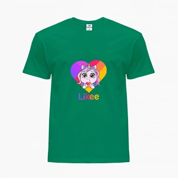 Дитяча футболка Лайк Єдиноріг (Likee Unicorn) (25186-1593) 122-128 см Бавовна Зелений
