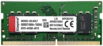Оперативна пам'ять Kingston ValueRam SODIMM DDR4 8Gb 2666Mhz (KVR26S19S8/8)