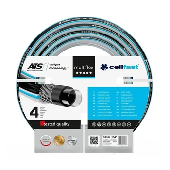 Садовый шланг Cellfast Multiflex ATSV 3/4" (19 мм) четырёхслойный эластичный ПВХ‑шланг 50 м