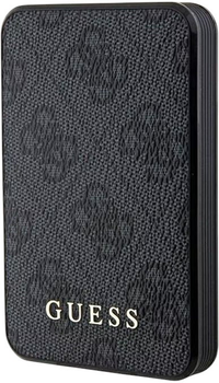 УМБ Guess 4G Leather Metal Logo 5000mAh 15W USB-C Black (3666339171377)