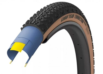 Велосипедная шина бескамерная 700x40 складная черная/бежевая GoodYear (TIR-37-18)