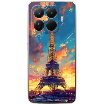 Силиконовый Чехол с Картинкой для Xiaomi 15T Pro Принт (Париж, Эйфелева Башня) (68654-ysm038)