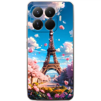 Силиконовый Чехол с Картинкой для Xiaomi 15T Pro Принт (Париж, Эйфелева Башня) (68654-ysm035)