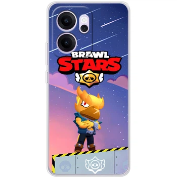 Силиконовый Чехол с Картинкой для OPPO Reno 14 F Принт (Бравл Старс Ворон, Brawl Stars Crow) (67919-ysm018)