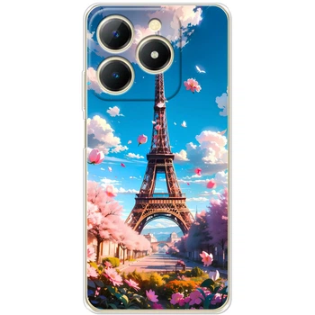 Силиконовый Чехол с Картинкой для Realme Note 70 Принт (Париж, Эйфелева Башня) (68328-ysm035)
