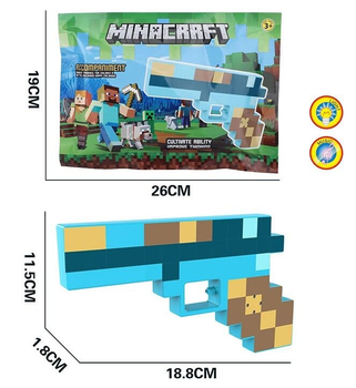 Дитячий іграшкова Зброя героя Minecraft 330 B Майнкрафт - Пістолетик зі звуковими та світловими ефектами