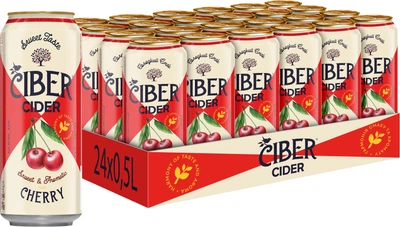 Упаковка сидру Ciber Cherry солодкий 5.5% 0.5 л x 24 шт (4820002713854)