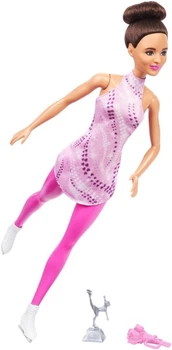 Кукла Барби Фигуристка Barbie Careers Brunette Ice Skater in Removable Pink Outfit
