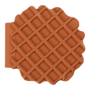 Блокнот CHOCOLATE WAFFLE, 90х90мм, 80 арк., нелінований, ароматизована Soft touch обкладинка, KIDS