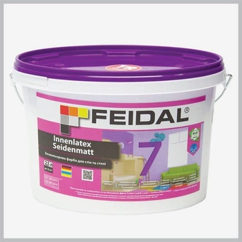 Фарба інтер'єрна Feidal Innenlatex Seidenmatt 7 для стін та стелі шовковисто-матова безбарвна 2.5 л