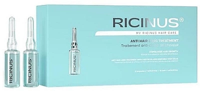 Ампулы от выпадения волос - Ricinus Vials Treatment To Stop Hair Loss 12шт (1532036-33628146)