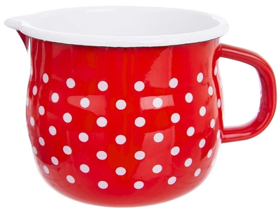 Kubek Orion Tecka emaliowany w grochy Czerwony 1.9 l (8592381160432)