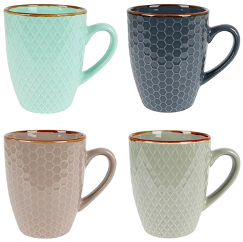 Набір кружок Siaki керамічних Різнокольорових 270 мл 4 шт (5904316415112)