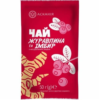 Чай-сашет Асканія Журавлина та Імбир - 50 g