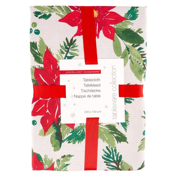 Скатертина Excellent Houseware святкова Різнокольорова 220 x 150 см (139696-W2)