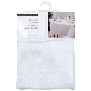 Скатертина Excellent Houseware святкова Біла 220 x 150 см (8719987655111)