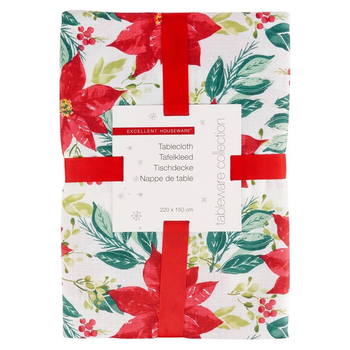 Скатертина Excellent Houseware святкова Різнокольорова 220 x 150 см (139693-W3)