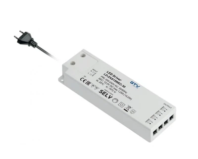 Трансформатор GTV SLIM EASY CLICK 12V 20W з проводом і miniAMP (00051582)