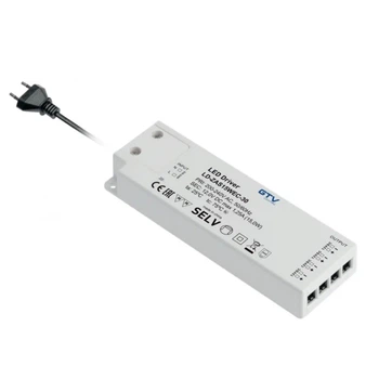 Трансформатор GTV SLIM EASY CLICK світильника LD-ZAS15WEC-30 12V 15W з проводом і miniAMP (00047804)