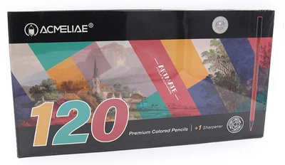 Набор цветных карандашей черное дерево 120 цветов Premium Acmeliae