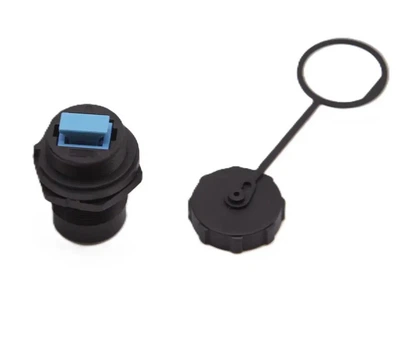 Розетка одинарная оптическая E-FDDI IP67/68 SC socket с крышкою