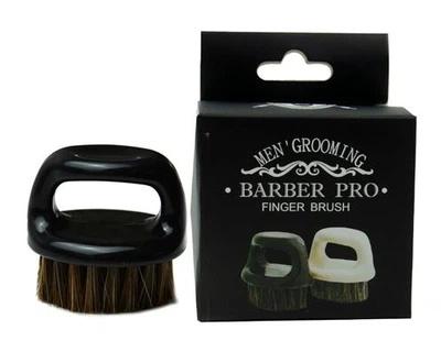Щітка для бороди та фейду CS 605 барберська, Black, 1шт (в коробочці)