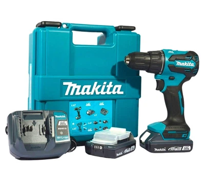 Акумуляторний ударний дриль-шуруповерт Makita LXT Basic DHP490WVE у кейсі з 2 акб 18V 2.0Ah і з/п DCB18WA (DHP490WVE)