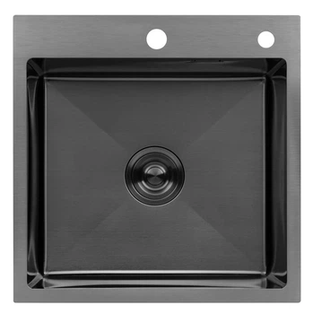Кухонна мийка KRONER (KRP) PVD Schwarze-5050HM D3.0-1.0T215