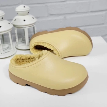 Утепленные сабо Crocs Dylan lined glog Wheat пшеничный m6\w8 38-39 арт.210060
