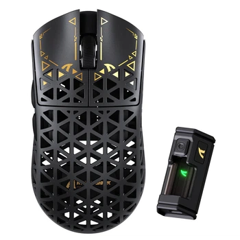 Ігрова мишка ATTACK SHARK R5 Ultra / Три режими підключення / PAW3950MAX / Carbon Fiber / 39 г / Black