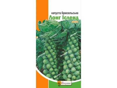 Капуста брюсельська ЯСКРАВА Лонг Ісленд (20 пачок) 0,5г