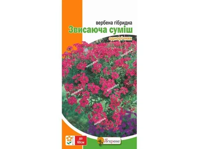 Вербена ЯСКРАВА гібридна звисаюча суміш (20 пачок) 0,1г