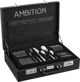 Валіза зі столовими приборами Ambition Como у валізі 72 елементи (5904134617187)